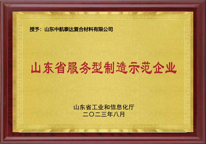 山東省服務型制造示范企業(yè)
